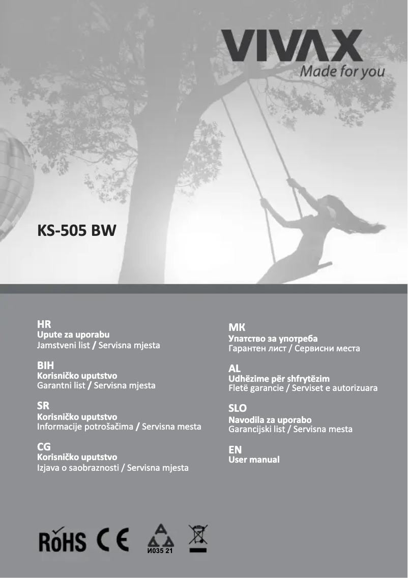 Página nº 1 - Manual de usuario Vivax KS-505BW