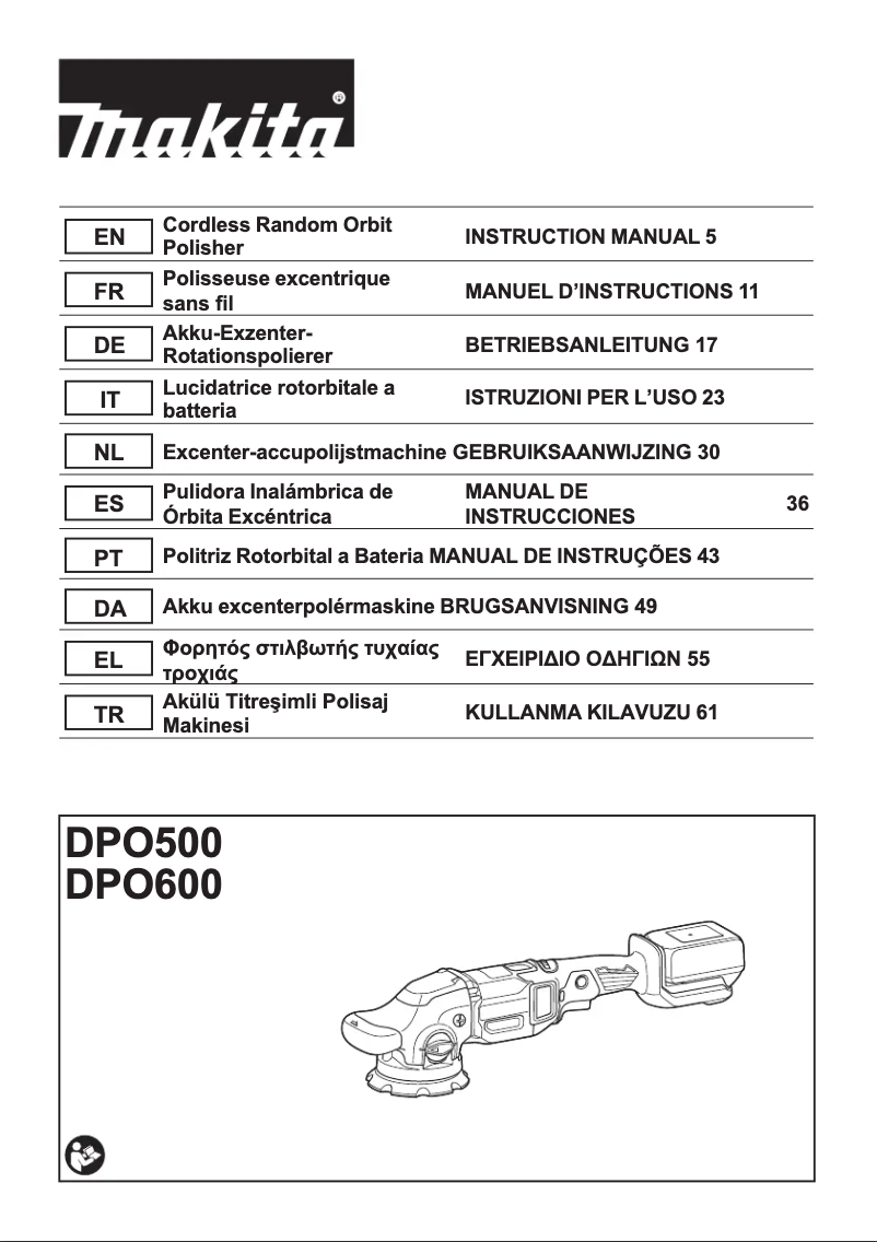 Página nº 1 - Manual de usuario Makita DPO600
