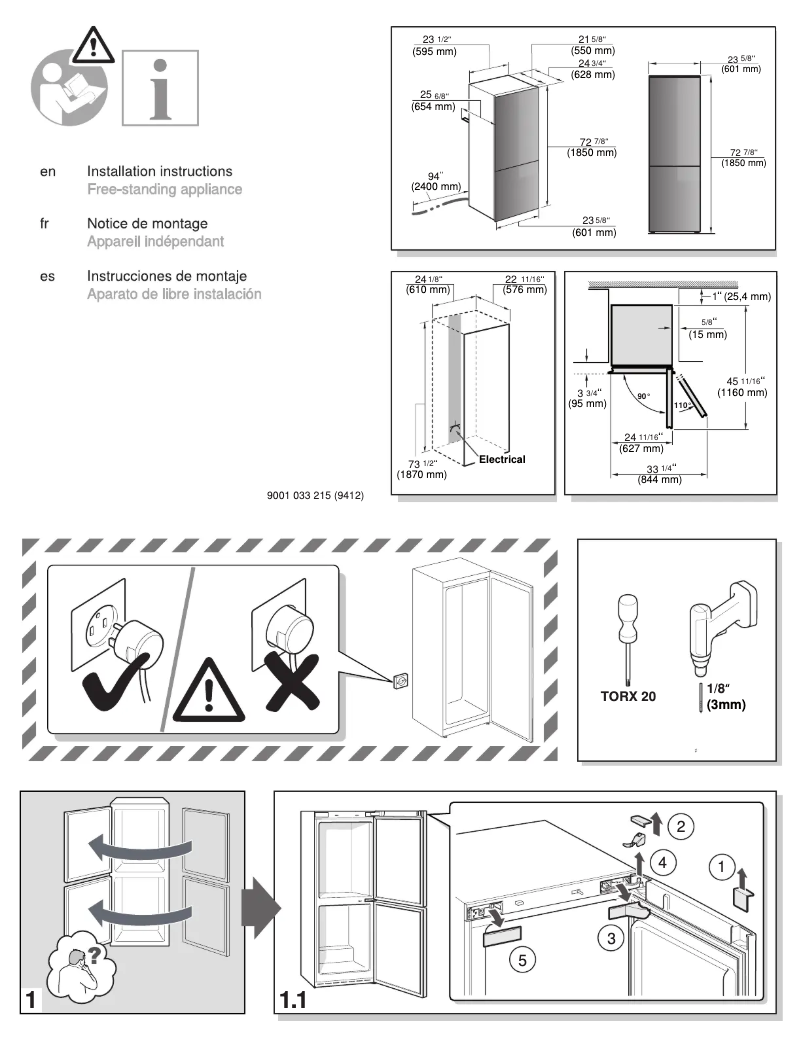 Página nº 1 - Guía de instalación Bosch B10CB80NVS