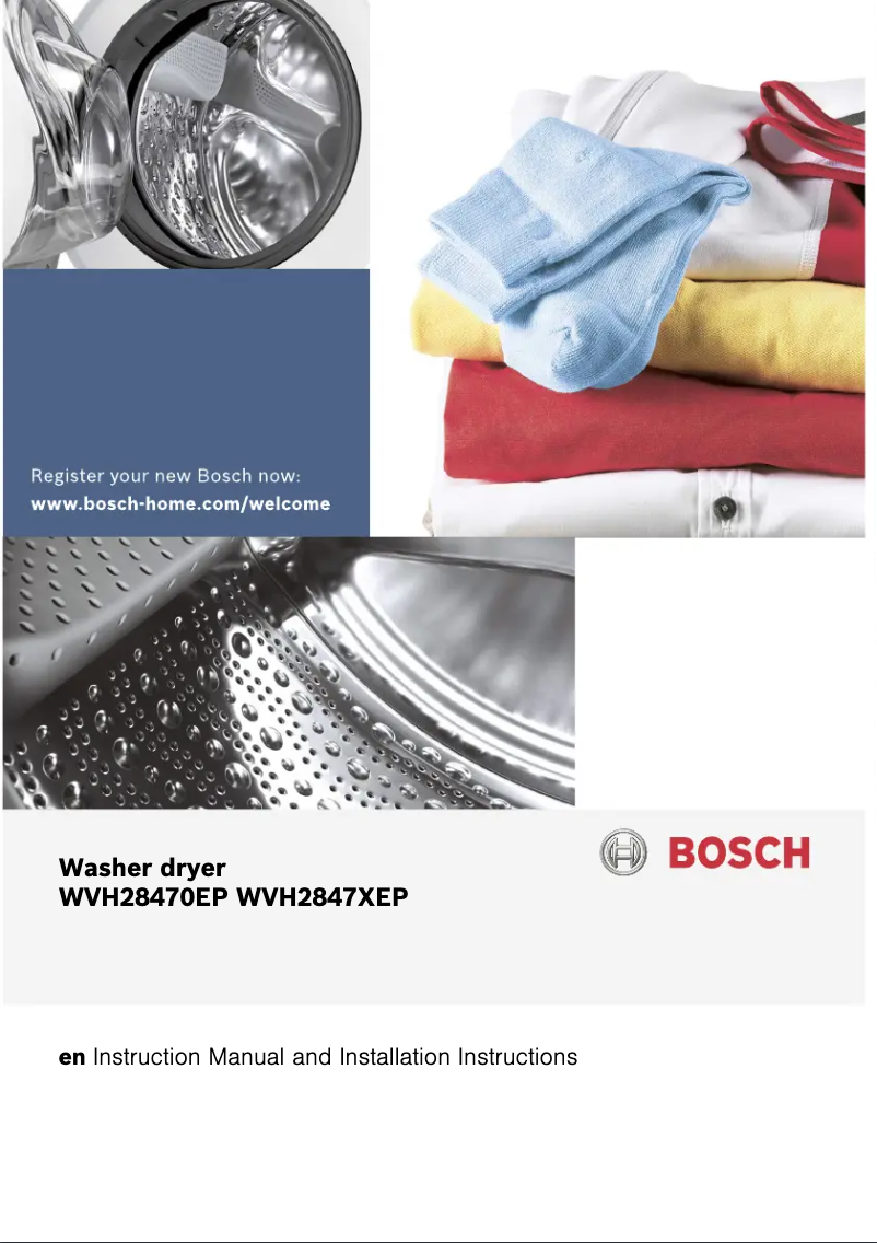 Página 1 del manual Manual de usuario Bosch WVH2847XEP