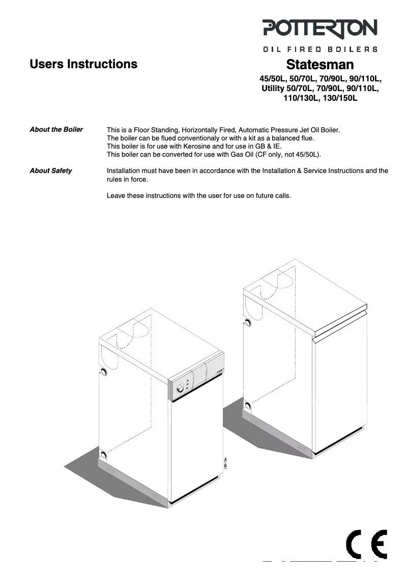 Imagen de la primera página del manual del dispositivo Statesman 130/150L