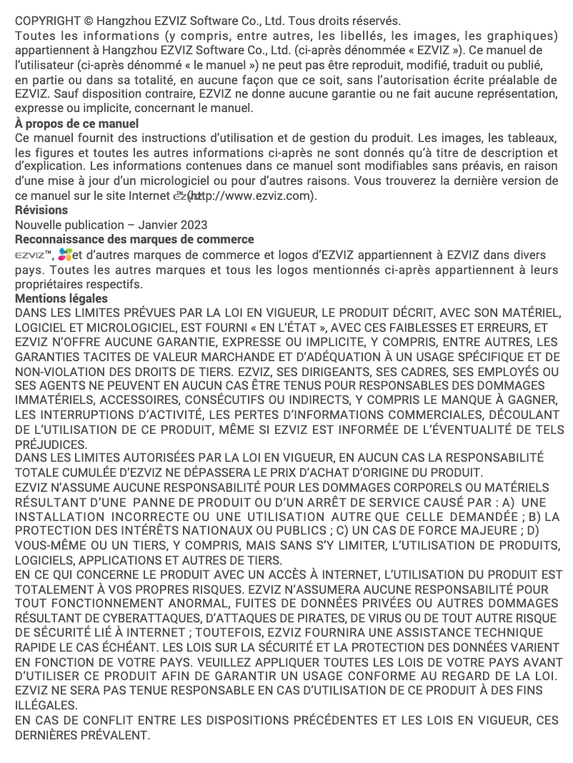 Página nº 1 - Manual de usuario EZVIZ EP3X Pro