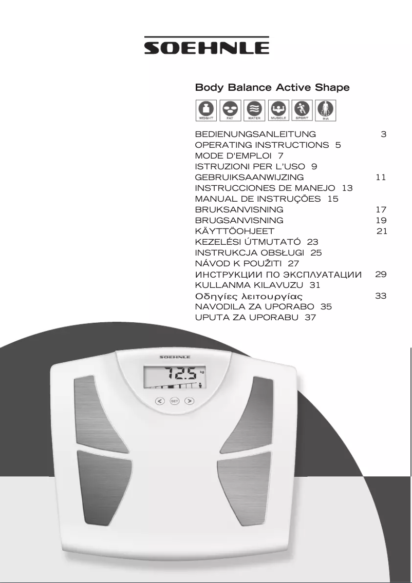 Página nº 1 - Manual de usuario Soehnle Body Balance Active Shape 63333 0