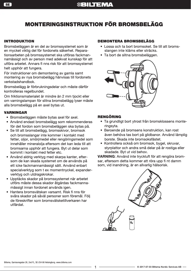 Página 1 del manual Manual de usuario Biltema 65-277