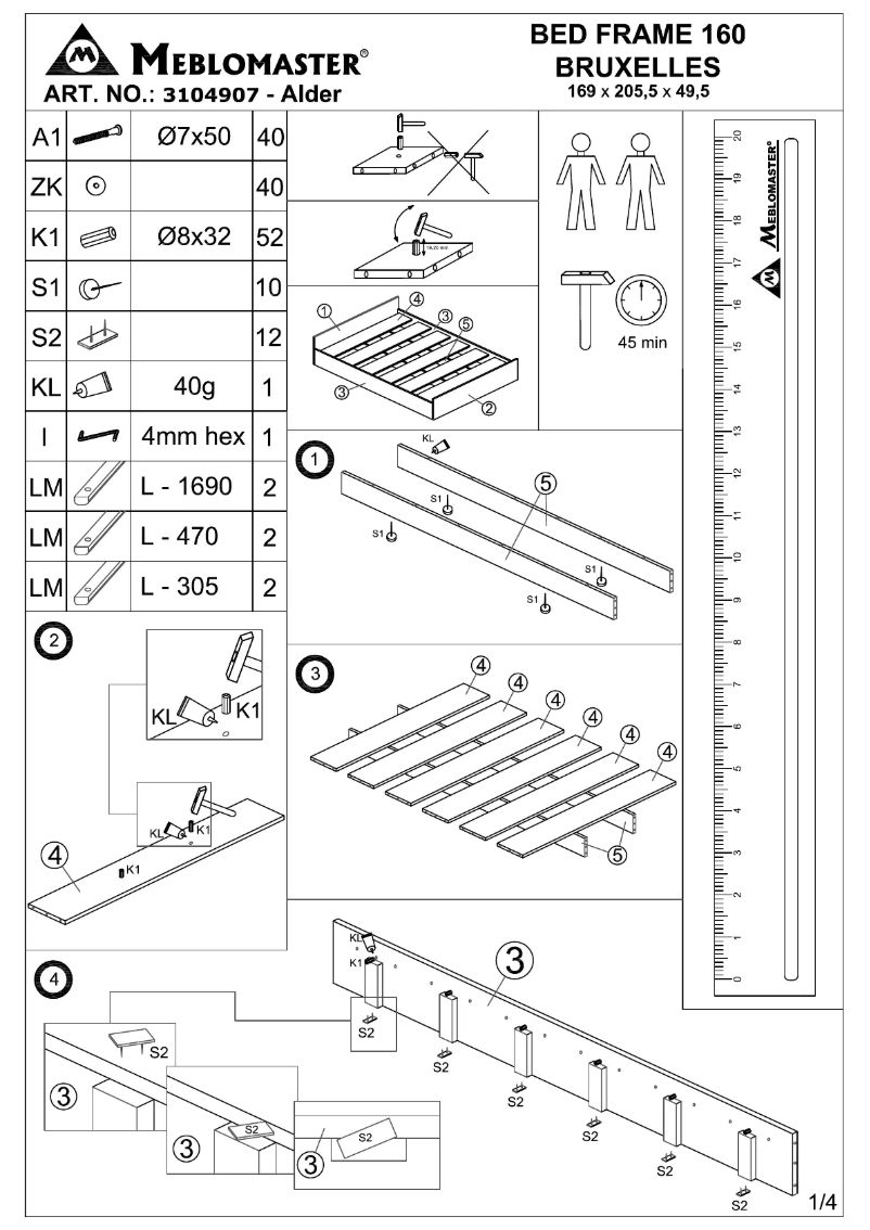 Página 1 del manual Manual de usuario JYSK Gentofte (160x200)