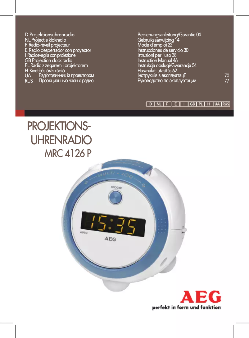 Imagen de la primera página del manual del dispositivo MRC 4126 P
