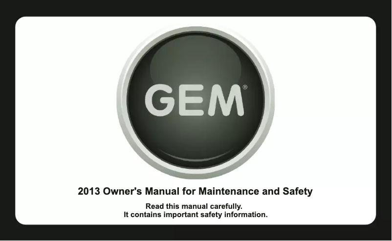 Página 1 del manual Manual de usuario GEM e6 (2013)