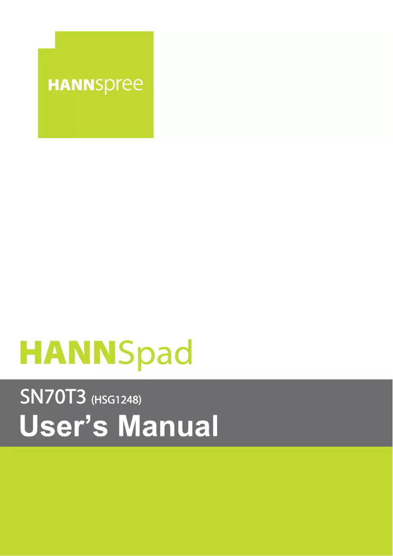 Imagen de la primera página del manual del dispositivo SN70T3