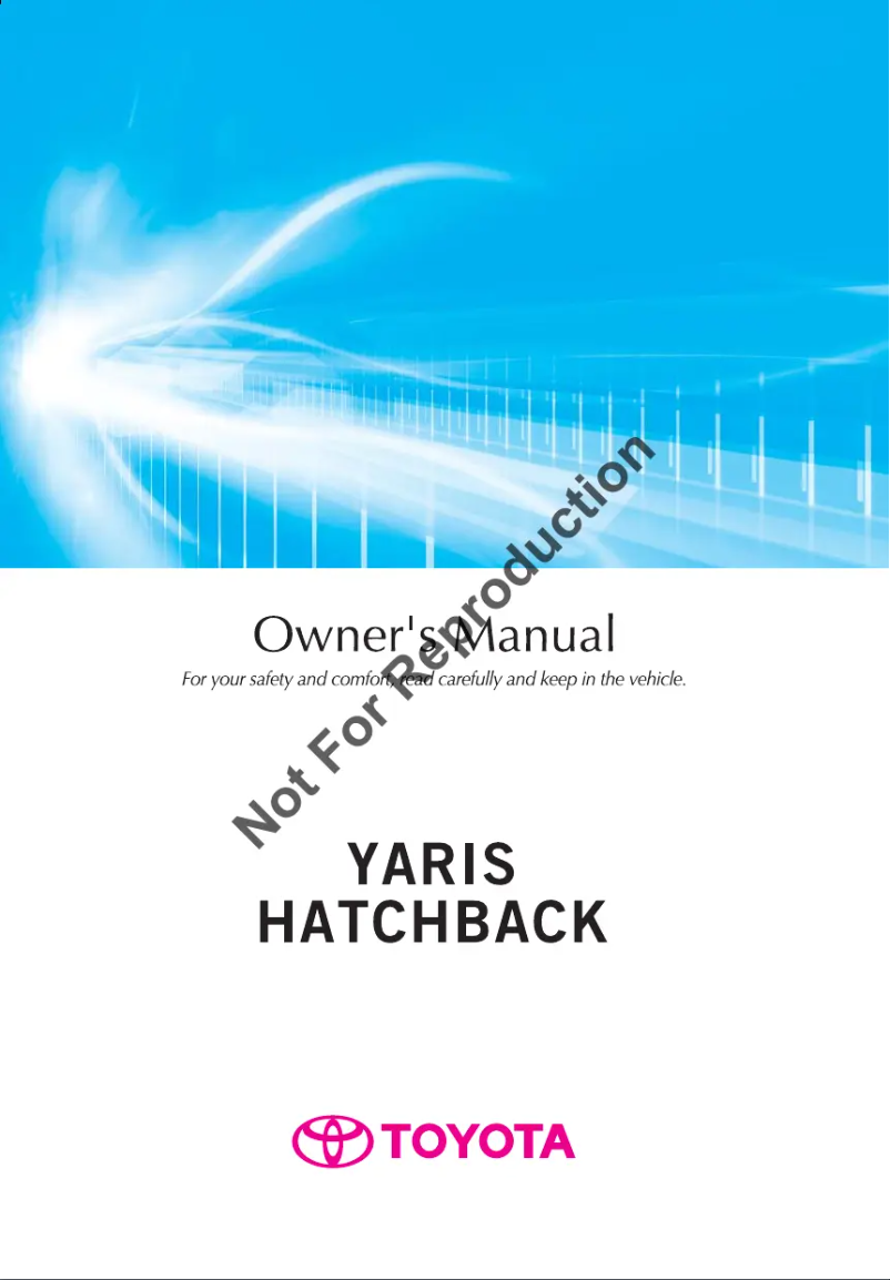 Página 1 del manual Manual de usuario Toyota Yaris Hatchback (2013)