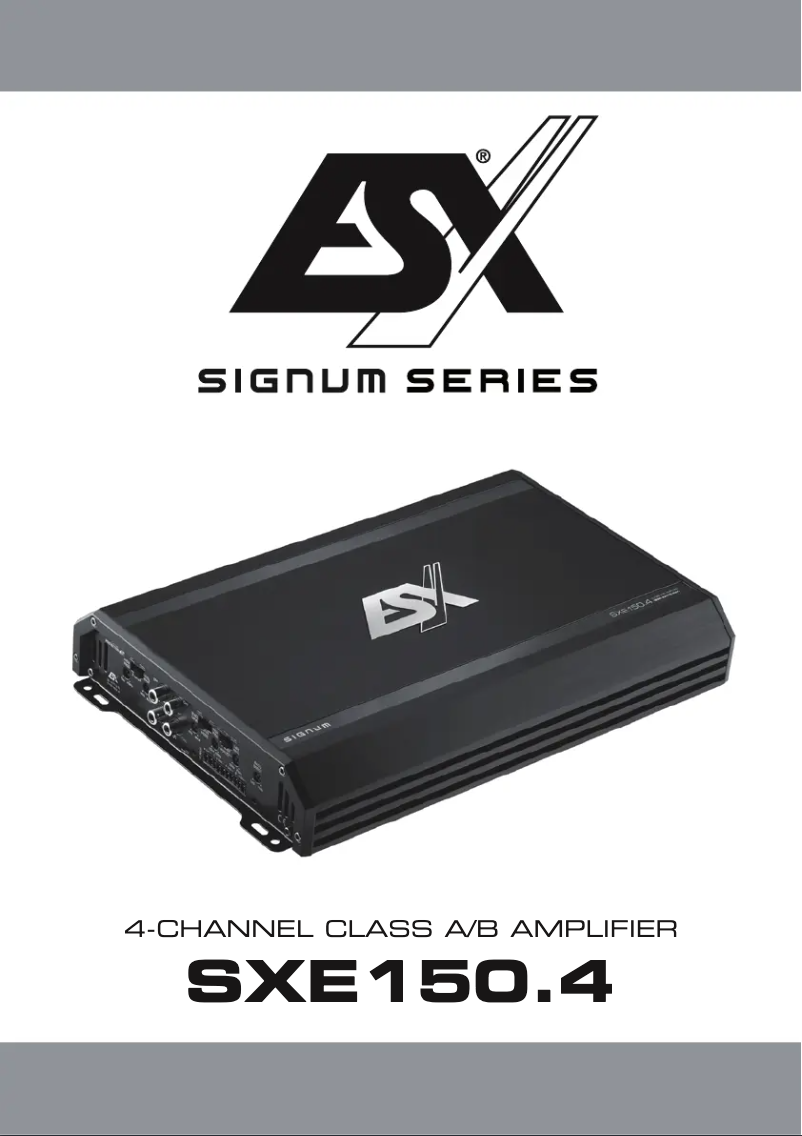 Página 1 del manual Manual de usuario ESX Signum SXE150.4