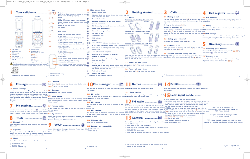 Página nº 1 - Manual de usuario Alcatel One Touch 360A