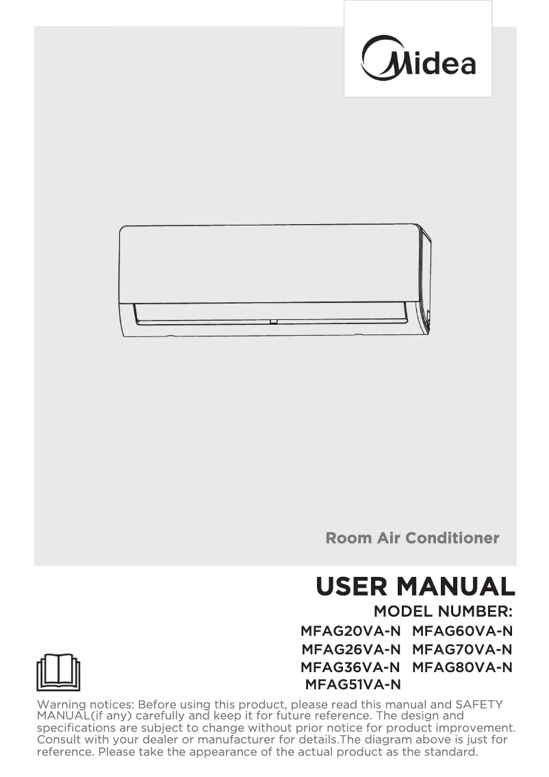 Página 1 del manual Manual de usuario Midea MFAG51VA-N