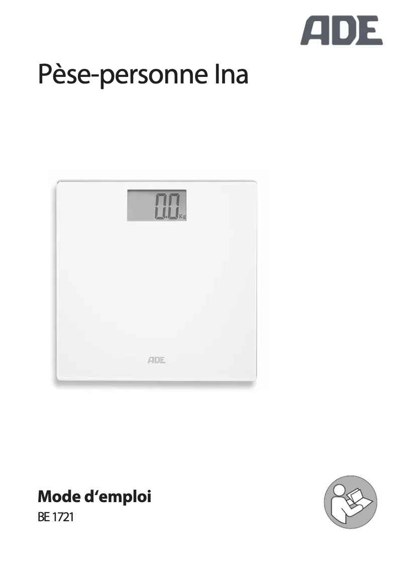 Imagen de la primera página del manual del dispositivo Ina BE 1721