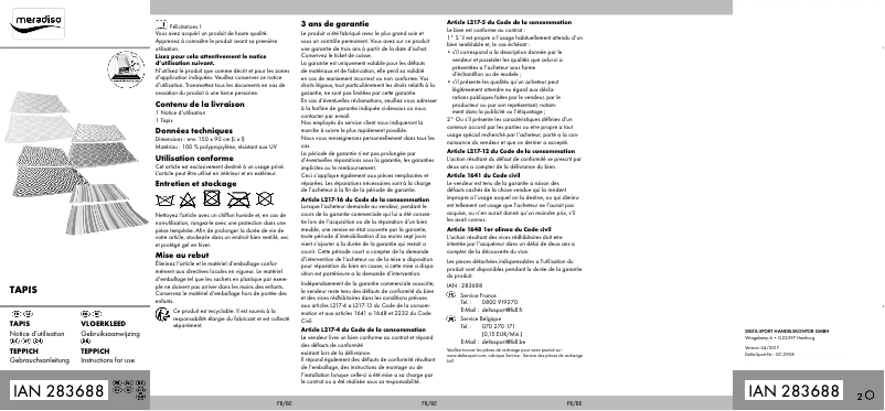 Imagen de la primera página del manual del dispositivo IAN 283688