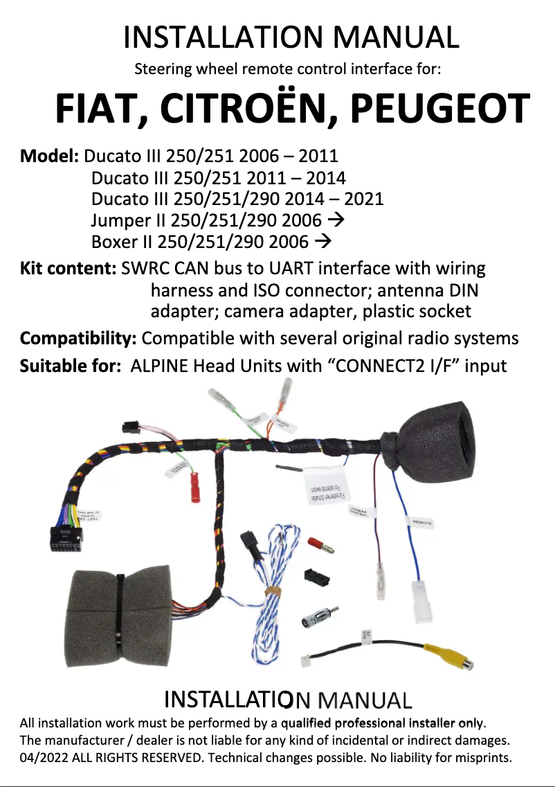 Imagen de la primera página del manual del dispositivo APF-X304DU