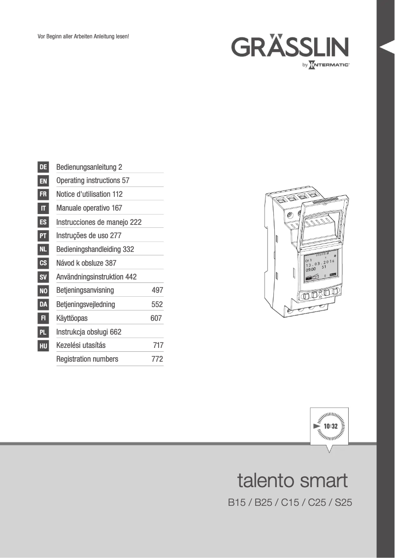 Página 1 del manual Manual de usuario Grässlin talento smart S25