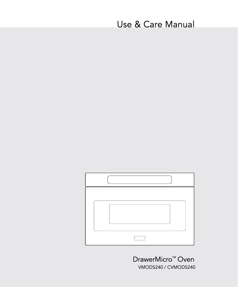 Página 1 del manual Manual de uso y mantenimiento Viking VMOD5240SS