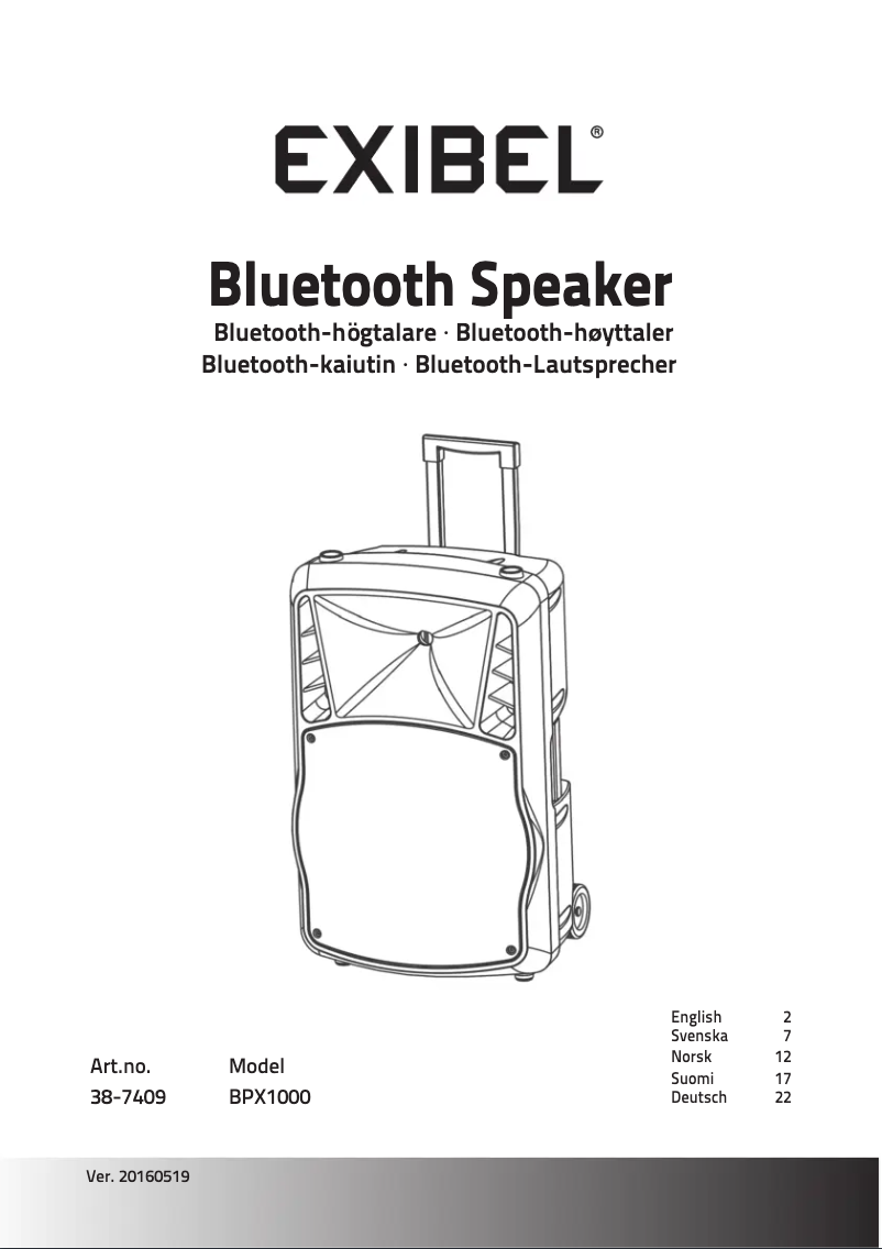 Página 1 del manual Manual de usuario Exibel BPX1000