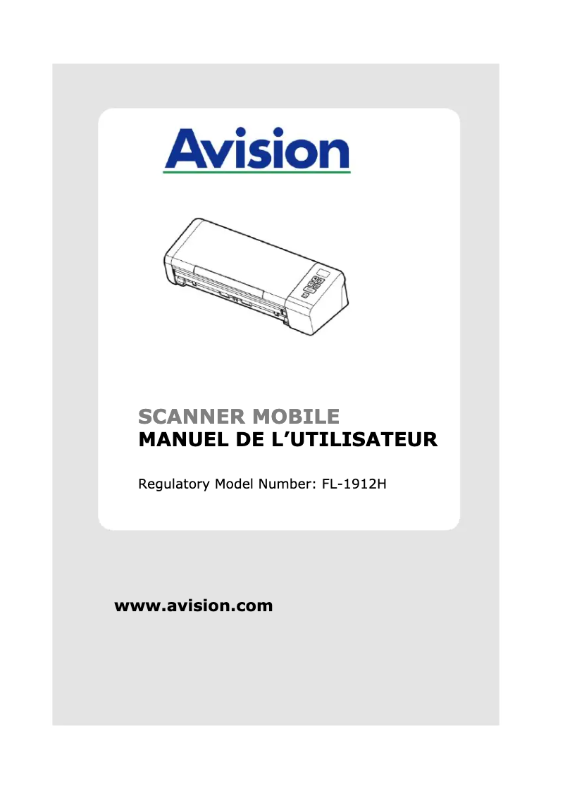 Página nº 1 - Manual de usuario Avision AD225WN