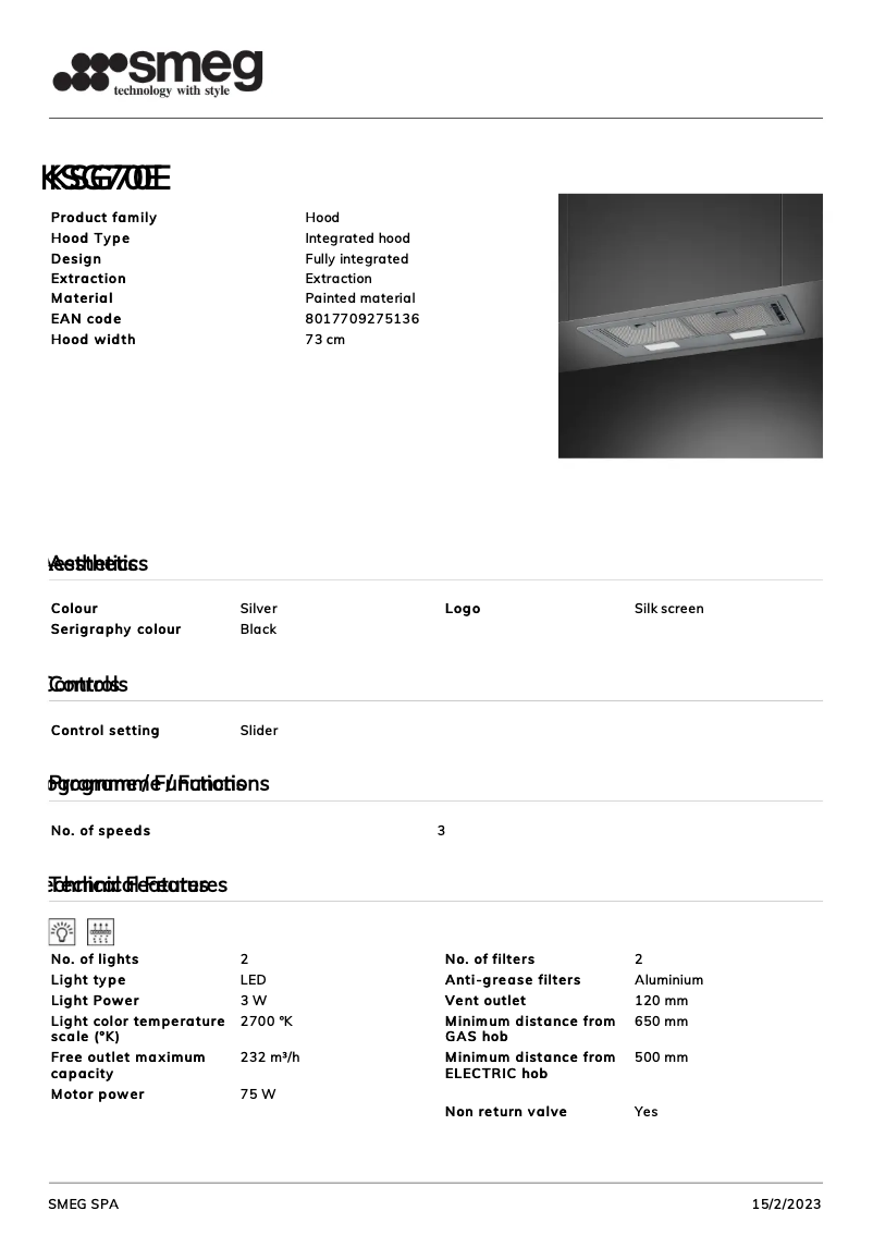 Imagen de la primera página del manual del dispositivo KSG70E