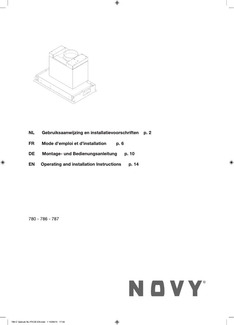 Página 1 del manual Manual de usuario Novy 787 Fusion+
