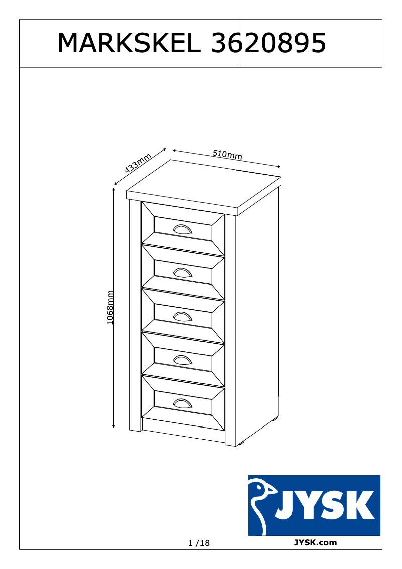 Imagen de la primera página del manual del dispositivo Markskel (51x107x43)
