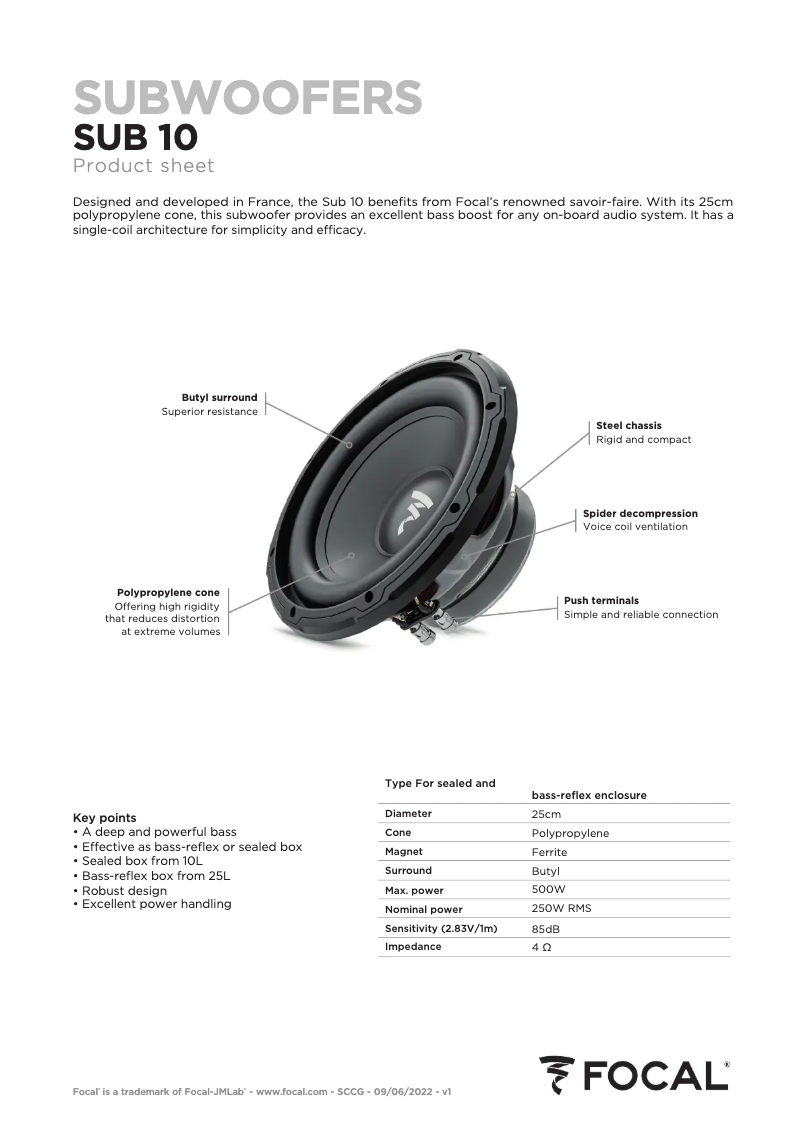 Imagen de la primera página del manual del dispositivo Sub 10