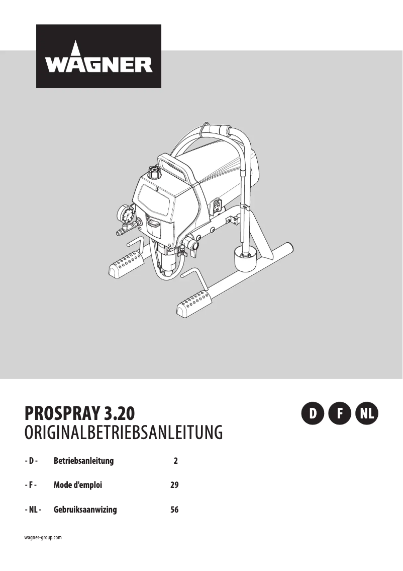 Imagen de la primera página del manual del dispositivo ProSpray 3.20