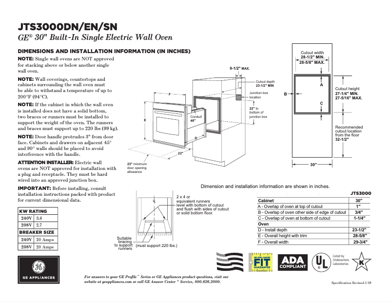 Imagen de la primera página del manual del dispositivo JTS3000DNBB