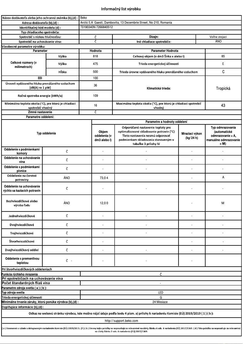 Imagen de la primera página del manual del dispositivo TS190340N