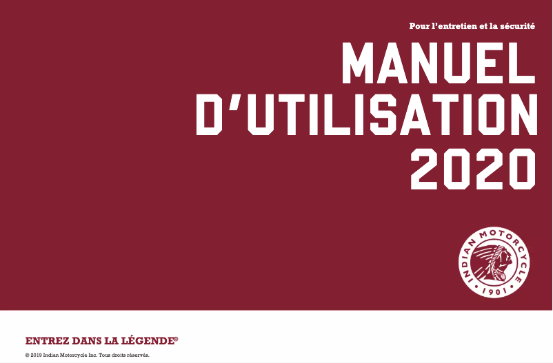 Página 1 del manual Manual de usuario Indian Chieftain (2020)