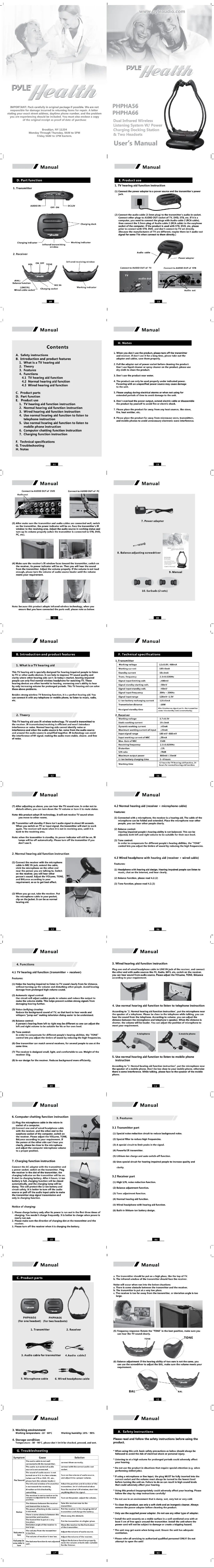 Imagen de la primera página del manual del dispositivo PHPHA66