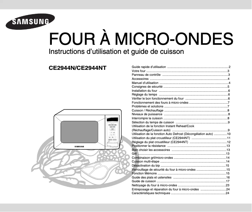 Imagen de la primera página del manual del dispositivo CE2944N