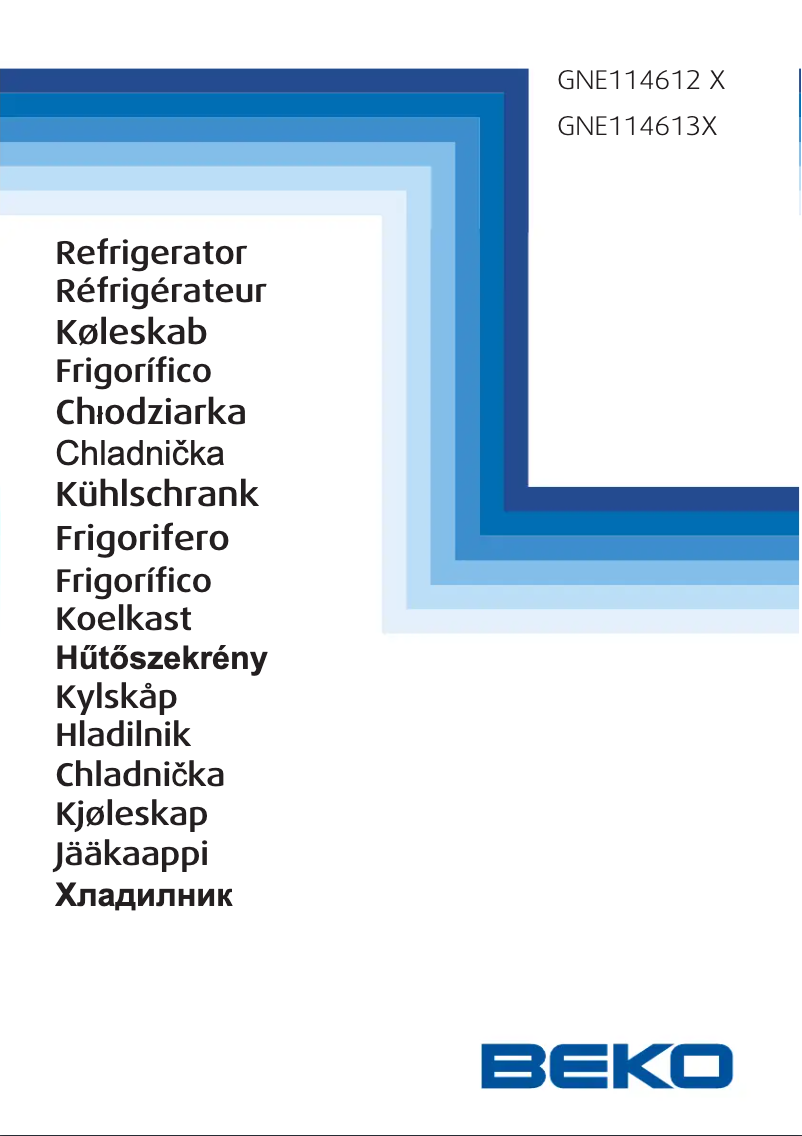 Página 1 del manual Manual de usuario Beko GNE 114613 X