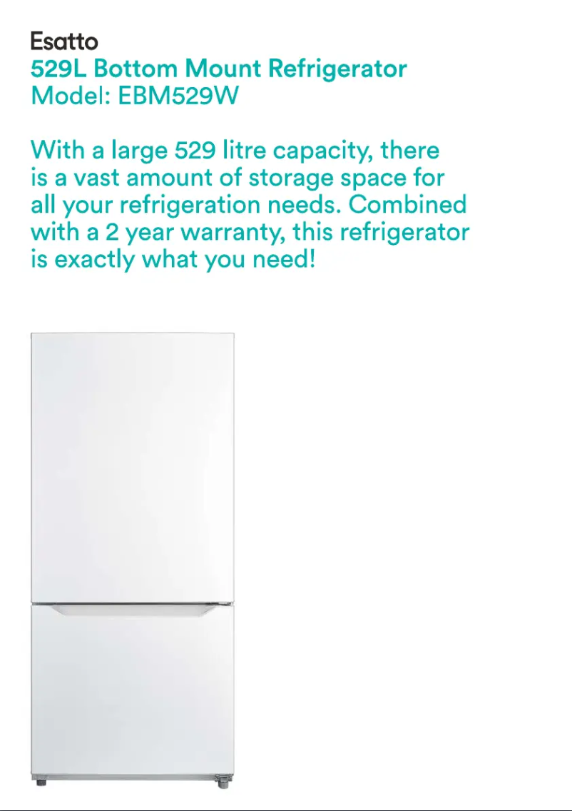 Imagen de la primera página del manual del dispositivo EBM529W