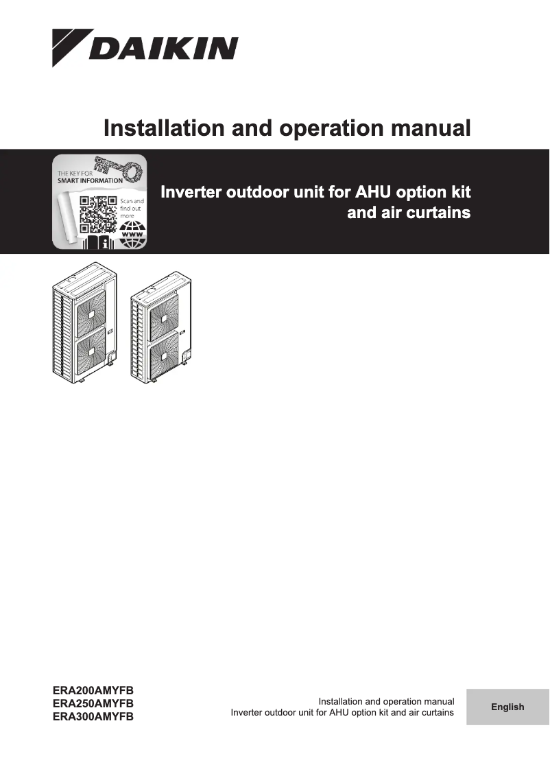 Imagen de la primera página del manual del dispositivo ERA200AMYFB