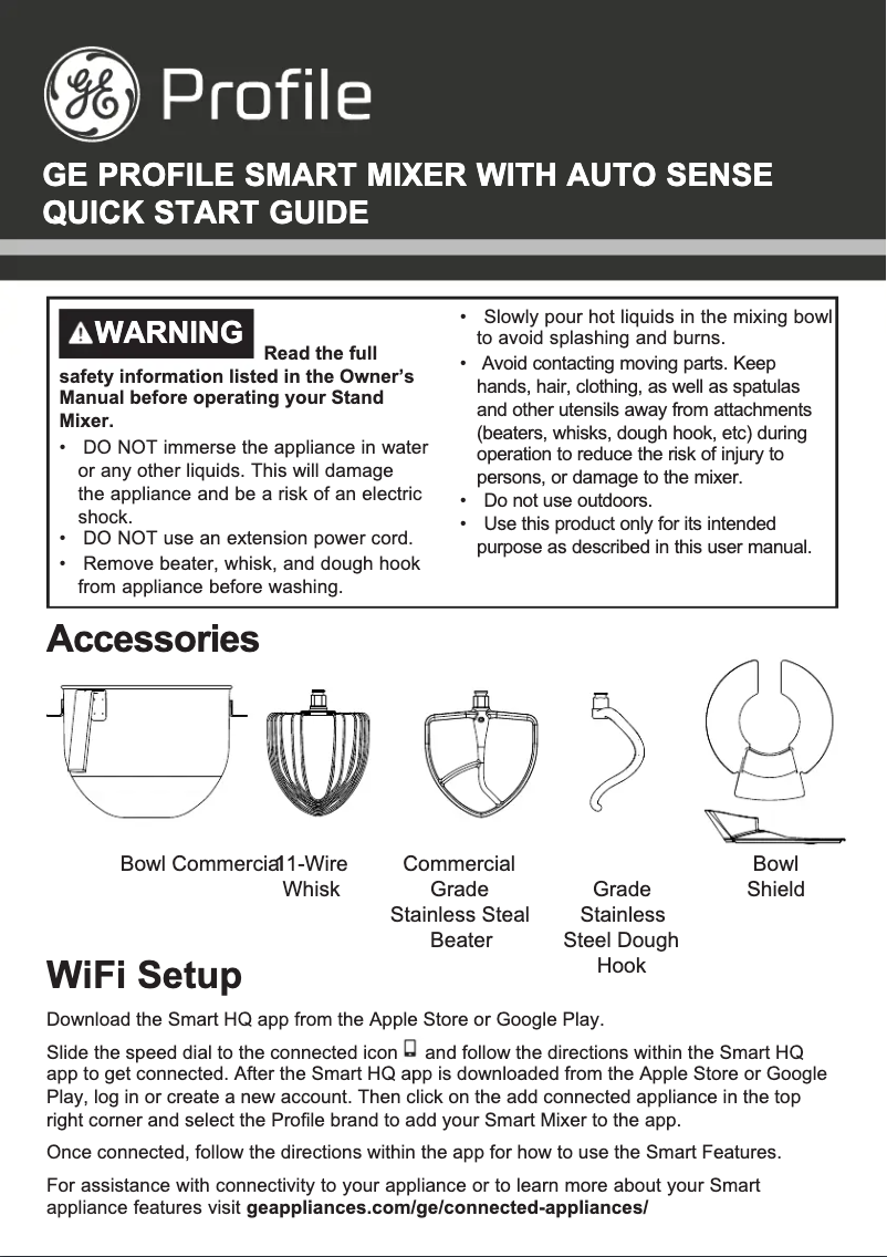 Imagen de la primera página del manual del dispositivo Profile P8MSASS6TOW