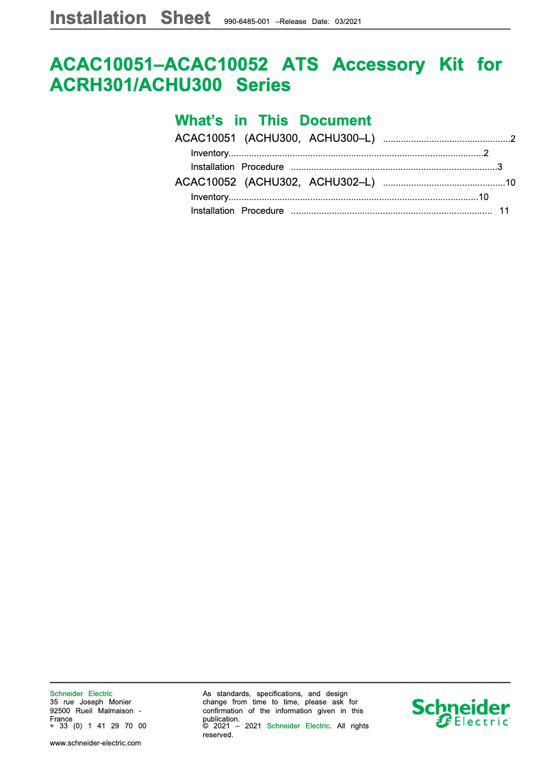Página 1 del manual Manual de usuario APC ACAC10052