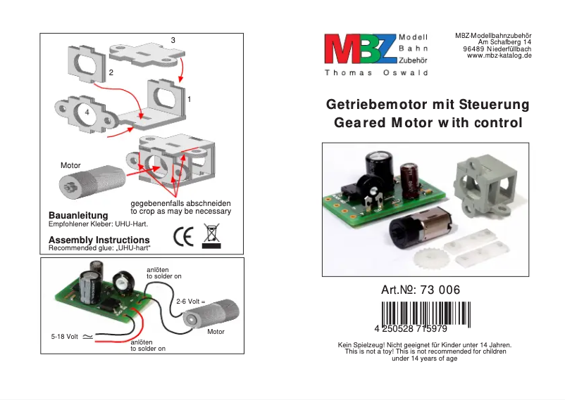 Imagen de la primera página del manual del dispositivo 73006