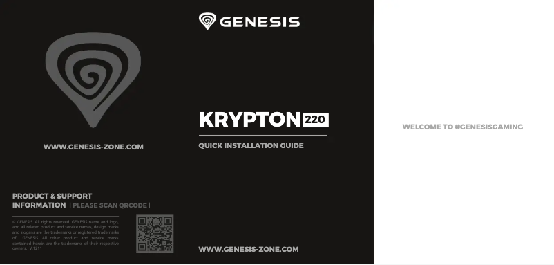 Página nº 1 - Manual de usuario Genesis Krypton 220