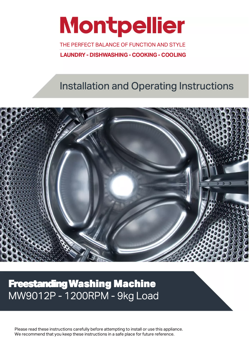 Imagen de la primera página del manual del dispositivo MW9012P