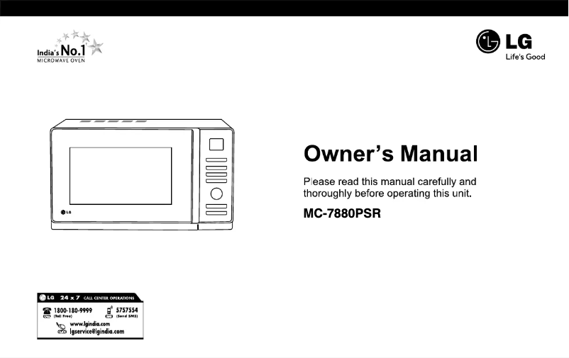 Imagen de la primera página del manual del dispositivo MC-7880PSR