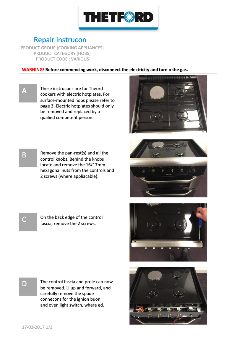 Imagen de la primera página del manual del dispositivo Triplex SOH75