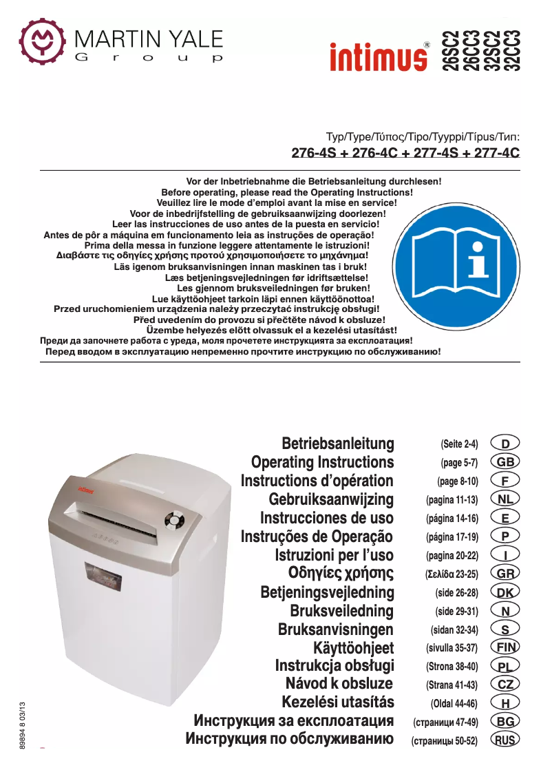 Página 1 del manual Manual de usuario Intimus Pro 32 SC2