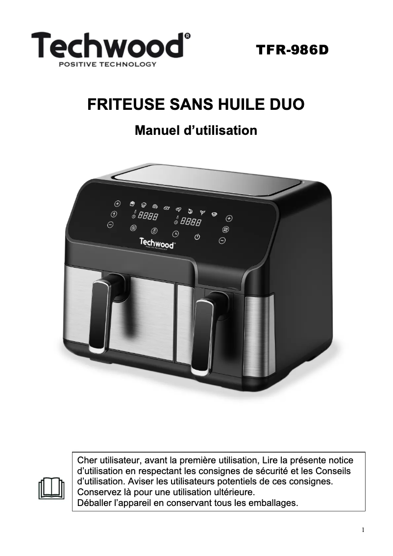 Imagen de la primera página del manual del dispositivo TFR-306SH