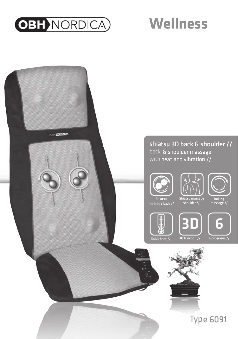 Página nº 1 - Manual de usuario OBH Nordica Shiatsu 3D Back & Shoulder