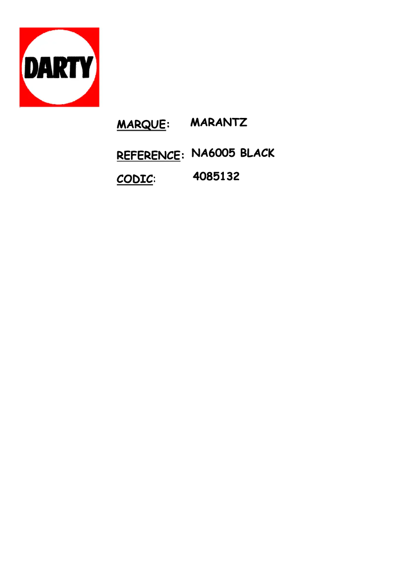 Imagen de la primera página del manual del dispositivo NA6005