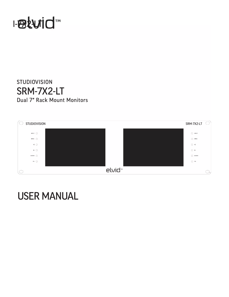 Imagen de la primera página del manual del dispositivo StudioVision SRM-7X2-LT