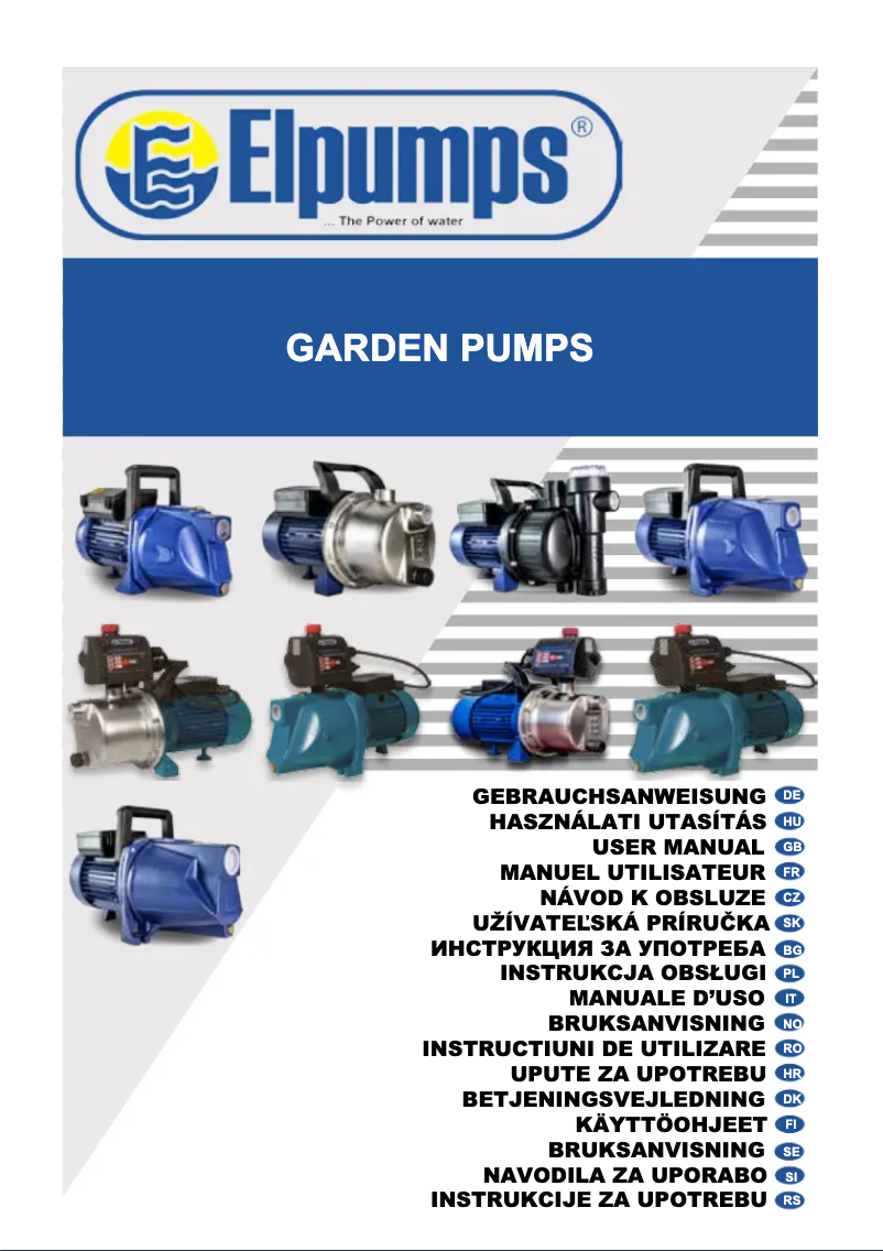 Página 1 del manual Manual de usuario Elpumps JPV 1300