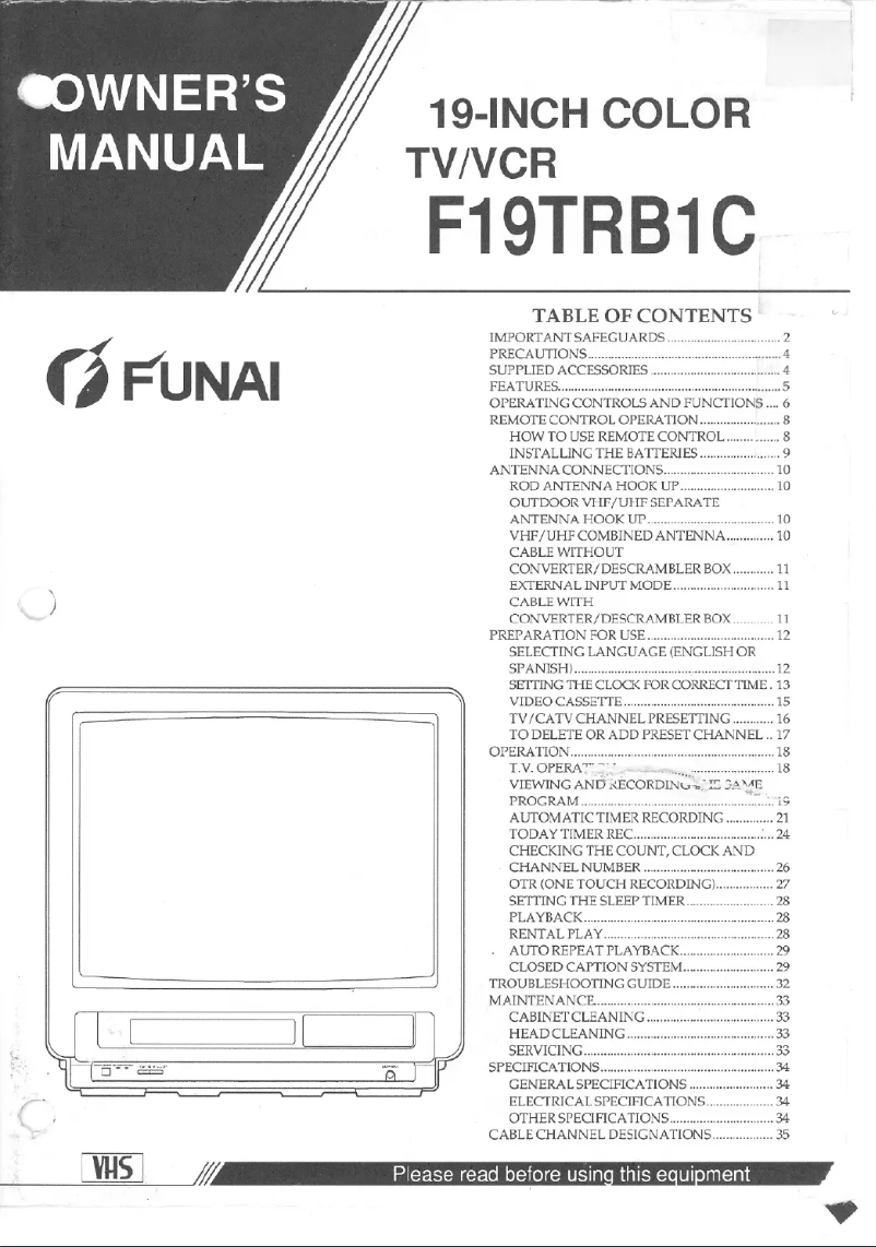 Imagen de la primera página del manual del dispositivo F19TRB1C